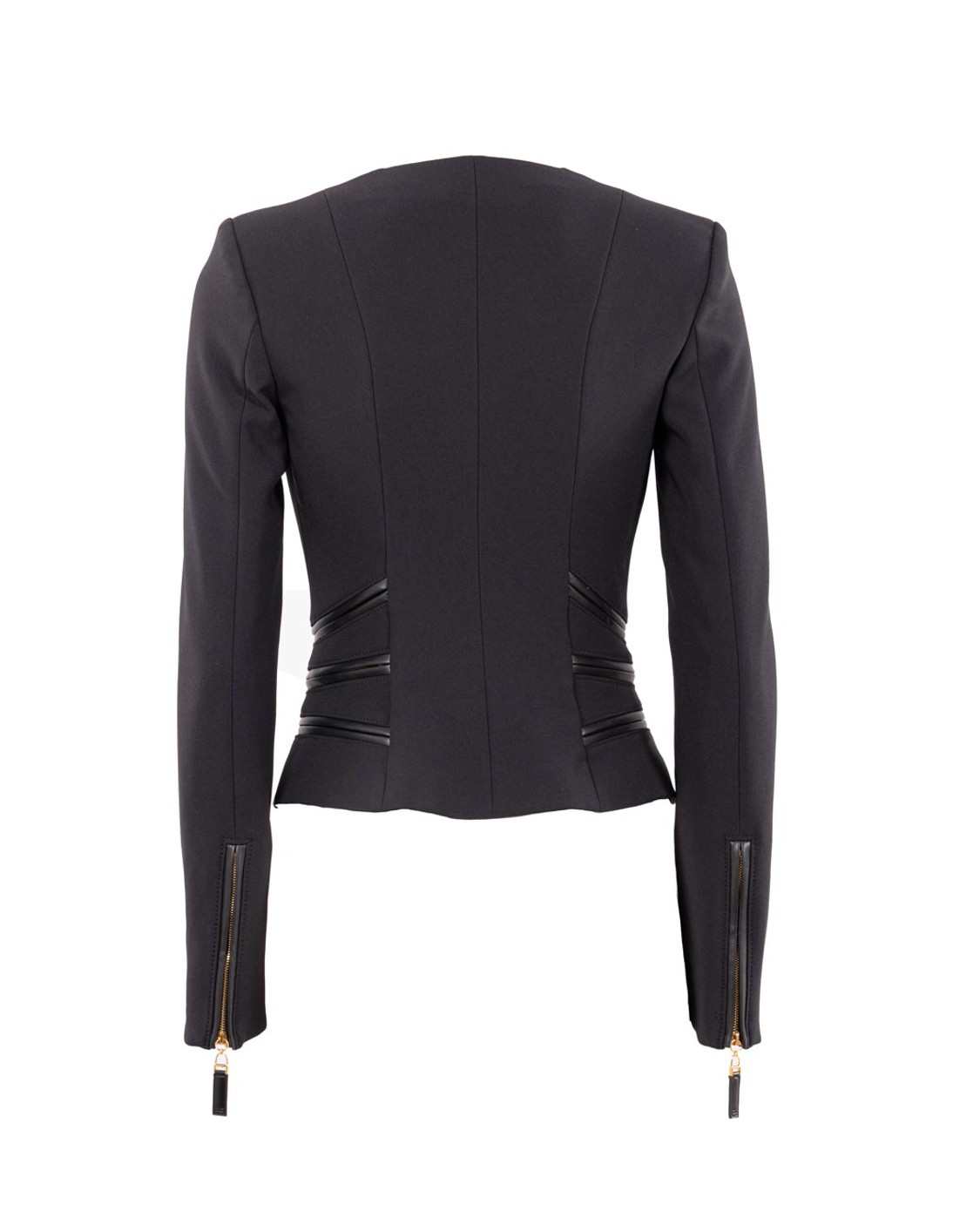 shop ELISABETTA FRANCHI  Giacca: Elisabetta Franchi giacca in doppio crêpe con dettagli zip.
Spalline imbottite.
Fodera in raso monogram.
Zip con tirazip.
Dettagli in materiale sintetico effetto pelle.
Chiusura con zip.
Vestibilità slim.
Composizione: 96%Poliestere 04%Elastane.
Made in Italy.. GI17356E2-110 number 2883989